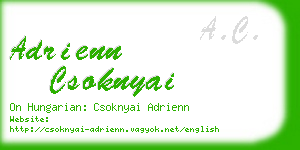 adrienn csoknyai business card